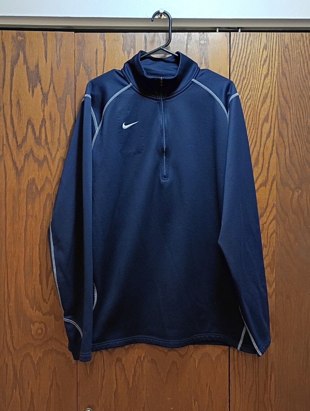 Nike Men's Navy Quarter-Zip Pullover Jacket